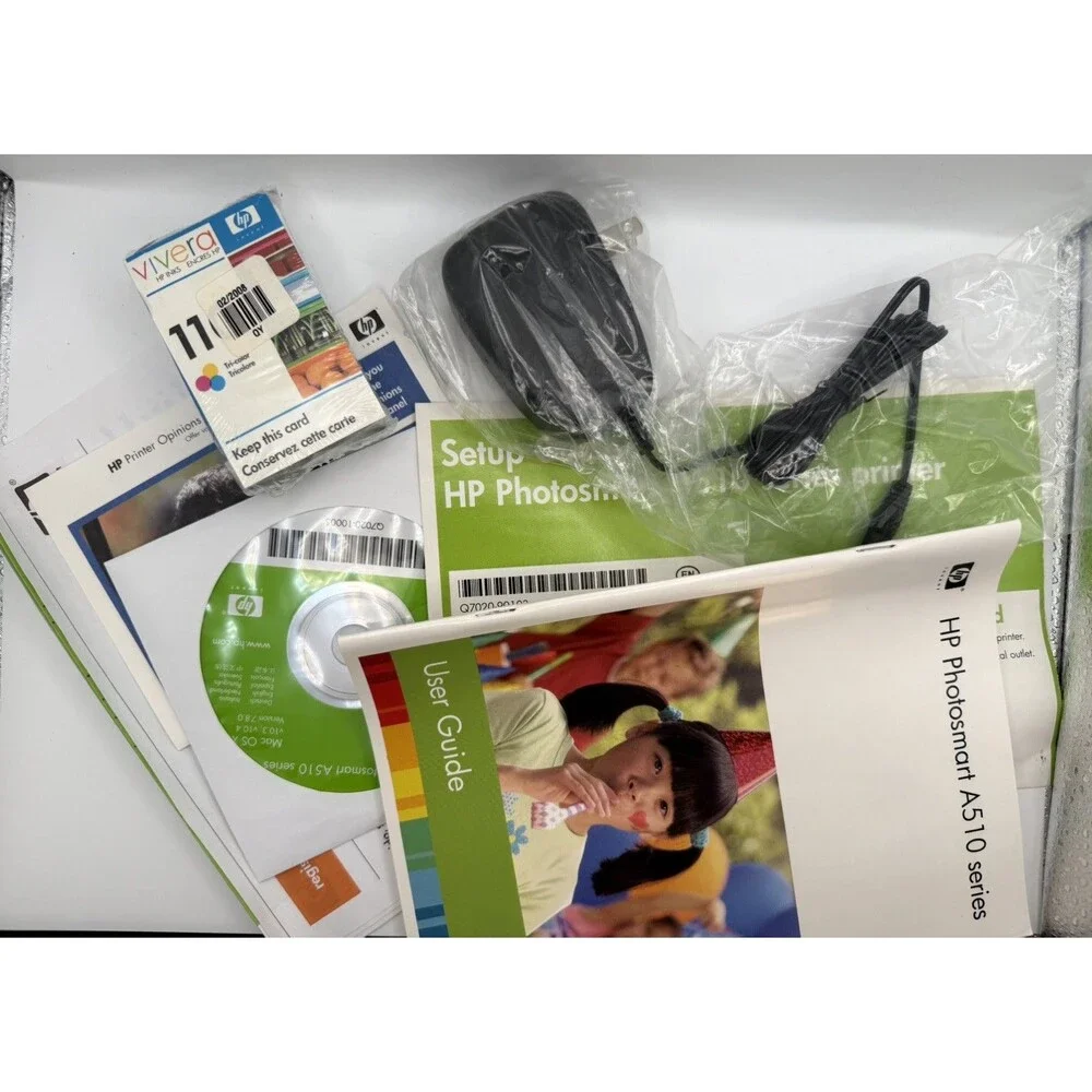 HP Photosmart A612 Portable Inkjet Photo Printer New Open Box.